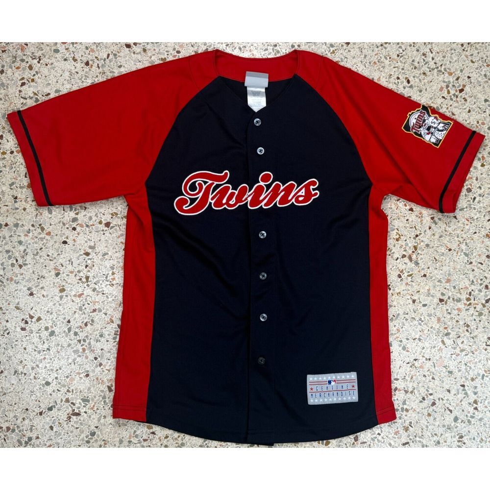MLB Genuine Merchandise Minnesota Twins #33 Justin Morneau Jersey Size L (14/16)